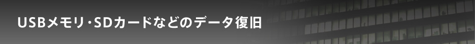 USBメモリ・SDカードなどからのデータ復旧